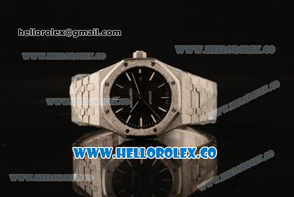 Audemars Piguet Royal Oak 41MM Clone Calibre AP 3120 Automatic Full Steel with Black Dial and Stick Markers (EF) - Click Image to Close